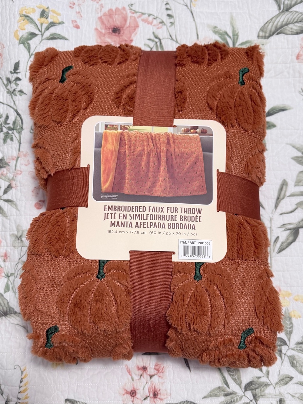 Viral Costco TikTok Orange Pumpkin Halloween Throw Blanket